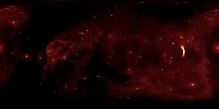Vidéo sauvage à 360 degrés vous permet de voir la voie lactée comme un trou noir géant