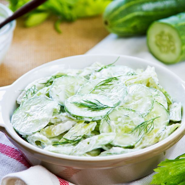 Salade de concombres pour perdre du poids